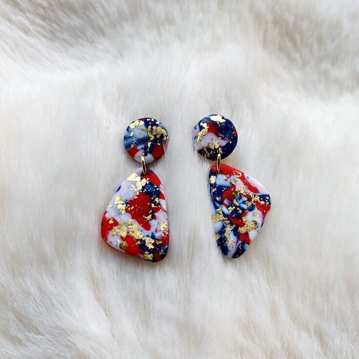 marmer effect goudfolie rood en blauw