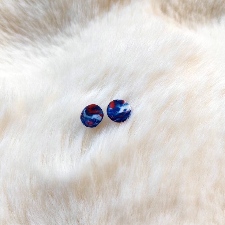 marmer effect studs blauw