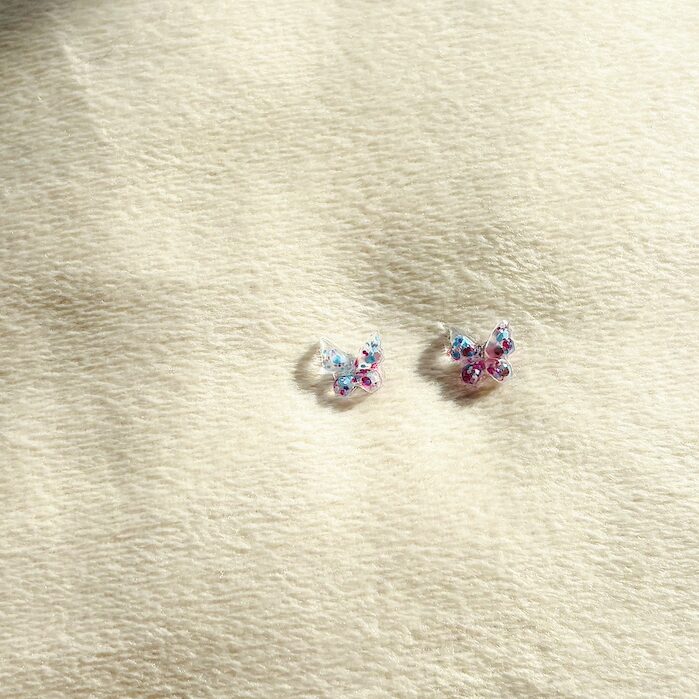 blauw en paars vlindertjes