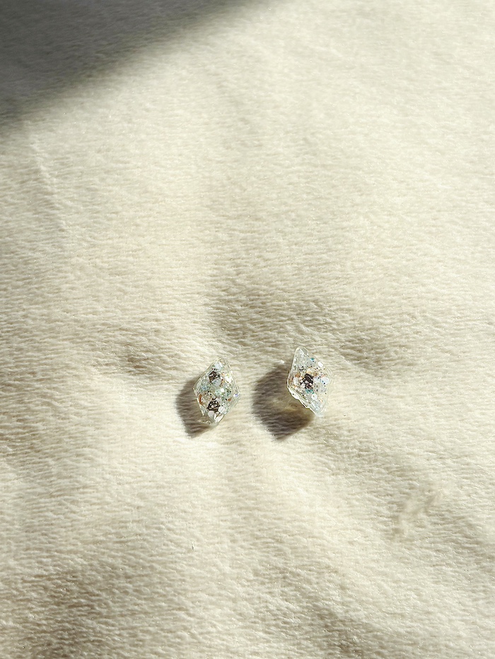 hoeken oorbelletjes zilver